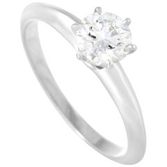 Tiffany & Co. Platinum 0.66 Carat Diamond Solitaire Ring