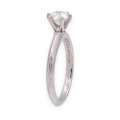 Tiffany & Co. Platinum 0.70ct Diamond Classic Setting Solitaire Engagement Ring