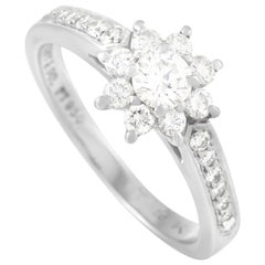 Tiffany & Co. Platinum 0.75 Carat Diamond Flower Ring