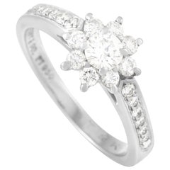 Tiffany & Co. Platin 0,75 Karat Diamant-Blumenring