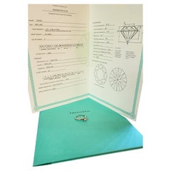 Tiffany & Co. Platinum 0.82ct H VS1 Round Diamond Solitaire Engagement Ring