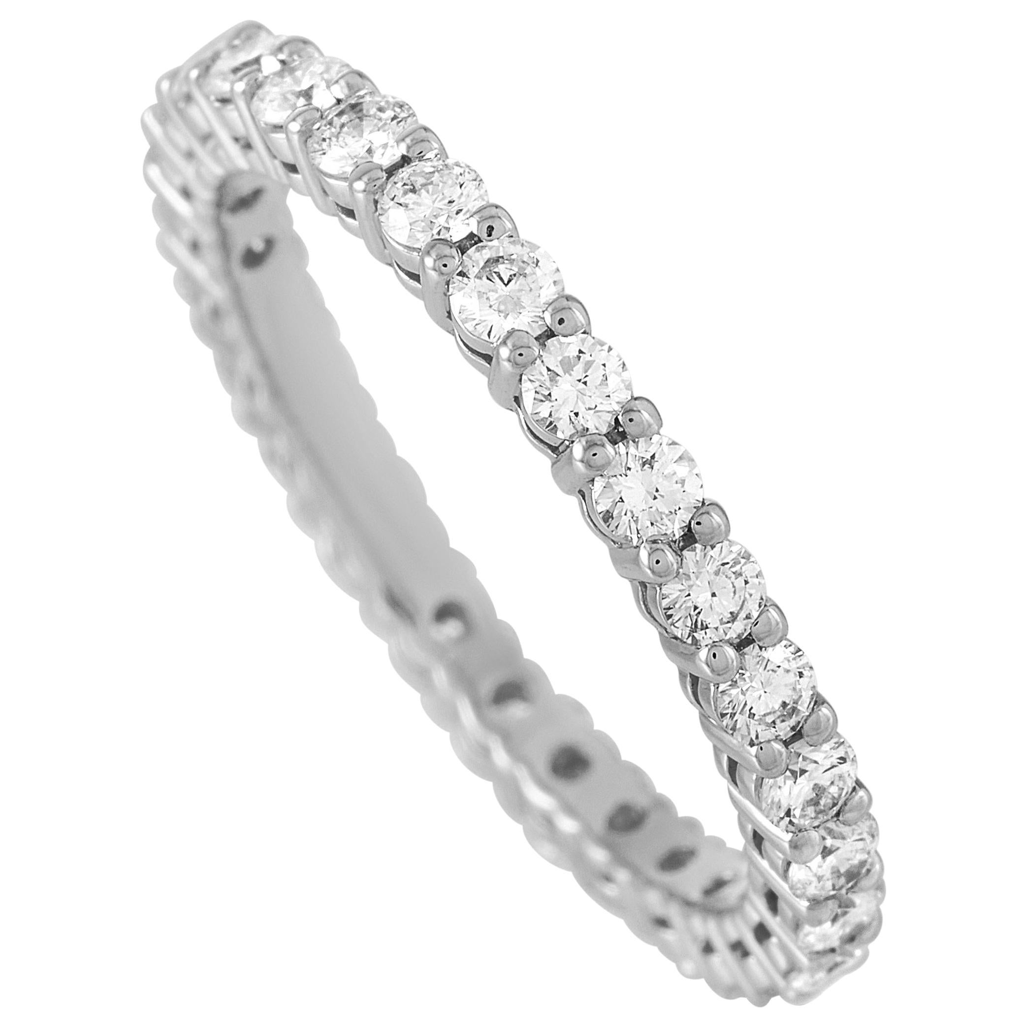 Tiffany & Co. Platinum 1.00 Carat Diamond Eternity Band Ring