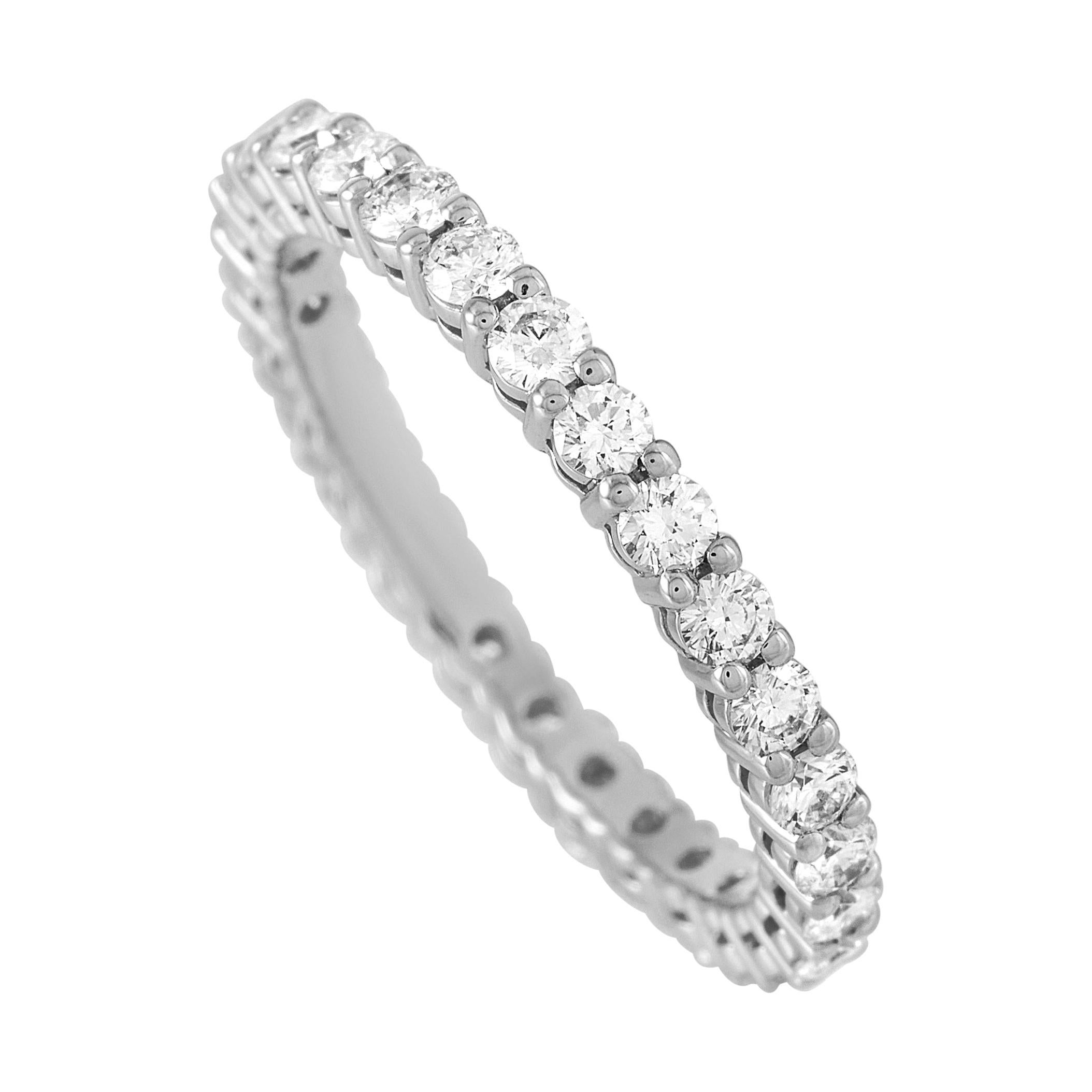 Tiffany & Co. Platinum 1.00 Carat Diamond Eternity Band Ring