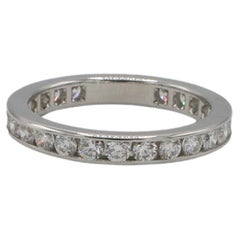 Tiffany & Co. Platin 1,00 Karat natürlich Diamant Ewigkeitsring Ehering