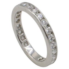 Tiffany & Co. Platinum 1.00 Carat Natural  Diamond Eternity Wedding Band Ring