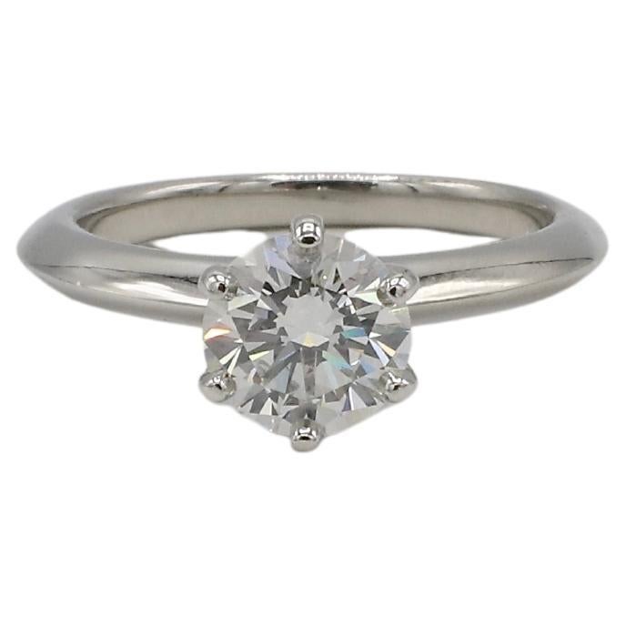 Tiffany & Co. Platinum 1.01 Carat G VVS2 Round Natural Solitaire Engagement Ring