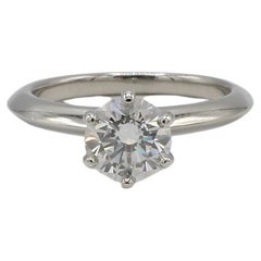 Tiffany & Co. Platinum 1.01 Carat G VVS2 Round Natural Solitaire Engagement Ring