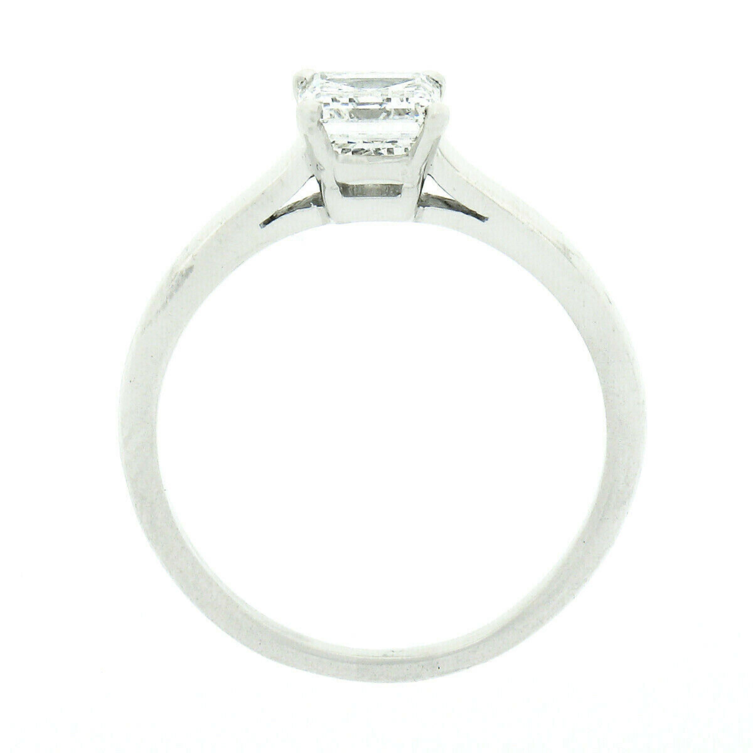 Women's Tiffany & Co. Platinum 1.06ctw GIA Emerald Cut Diamond Solitaire Engagement Ring
