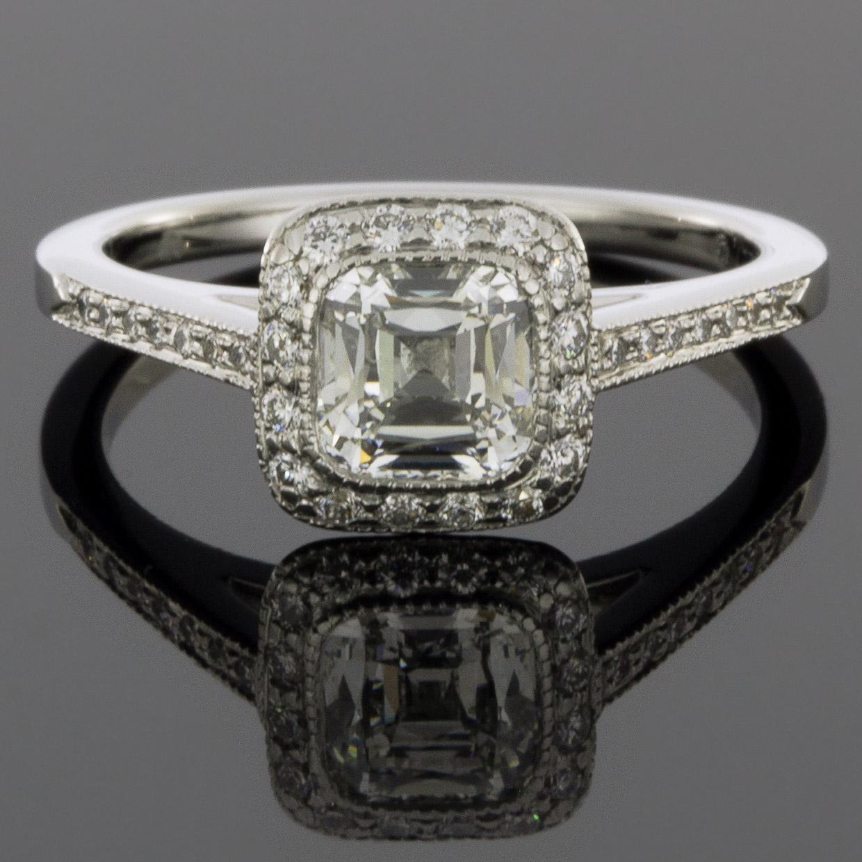platinum halo engagement rings