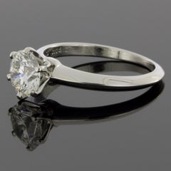 Tiffany & Co. Platinum 1.15 Carat Round Diamond Solitaire Engagement Ring