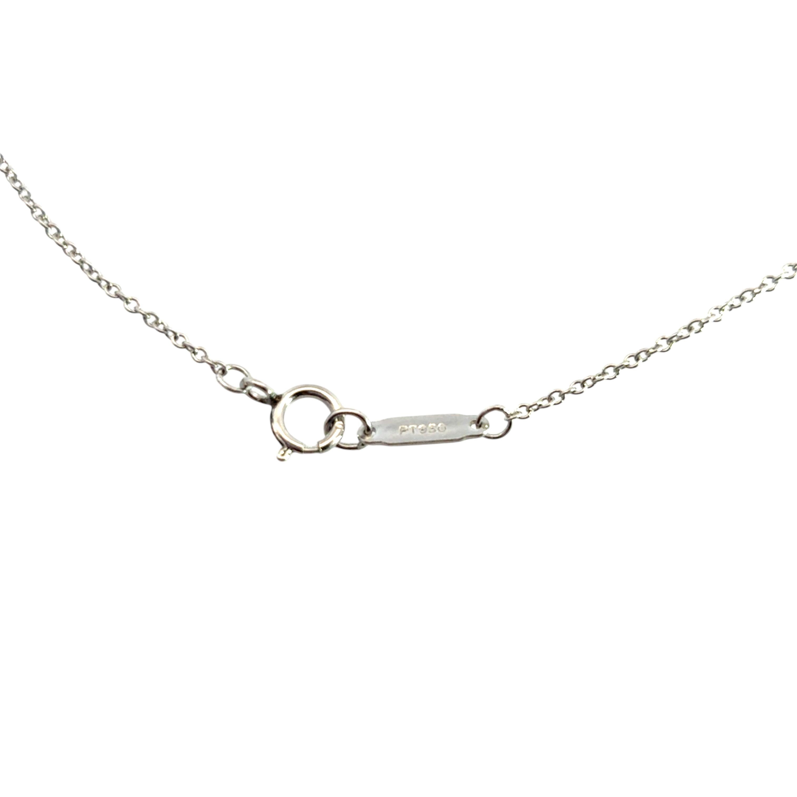 This Tiffany & Co. Platinum 1.18ctw Diamond Petals Key Pendant Necklace is in excellent condition and is ready to ship!

Style: Tiffany & Co. Key Pendant Necklace
Length: The necklace chain can be worn at 19 inches.
Metal: Platinum
Diamond Details: