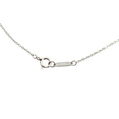 Tiffany & Co. Platinum 1.18ctw Diamond Petals Key Pendant Necklace
