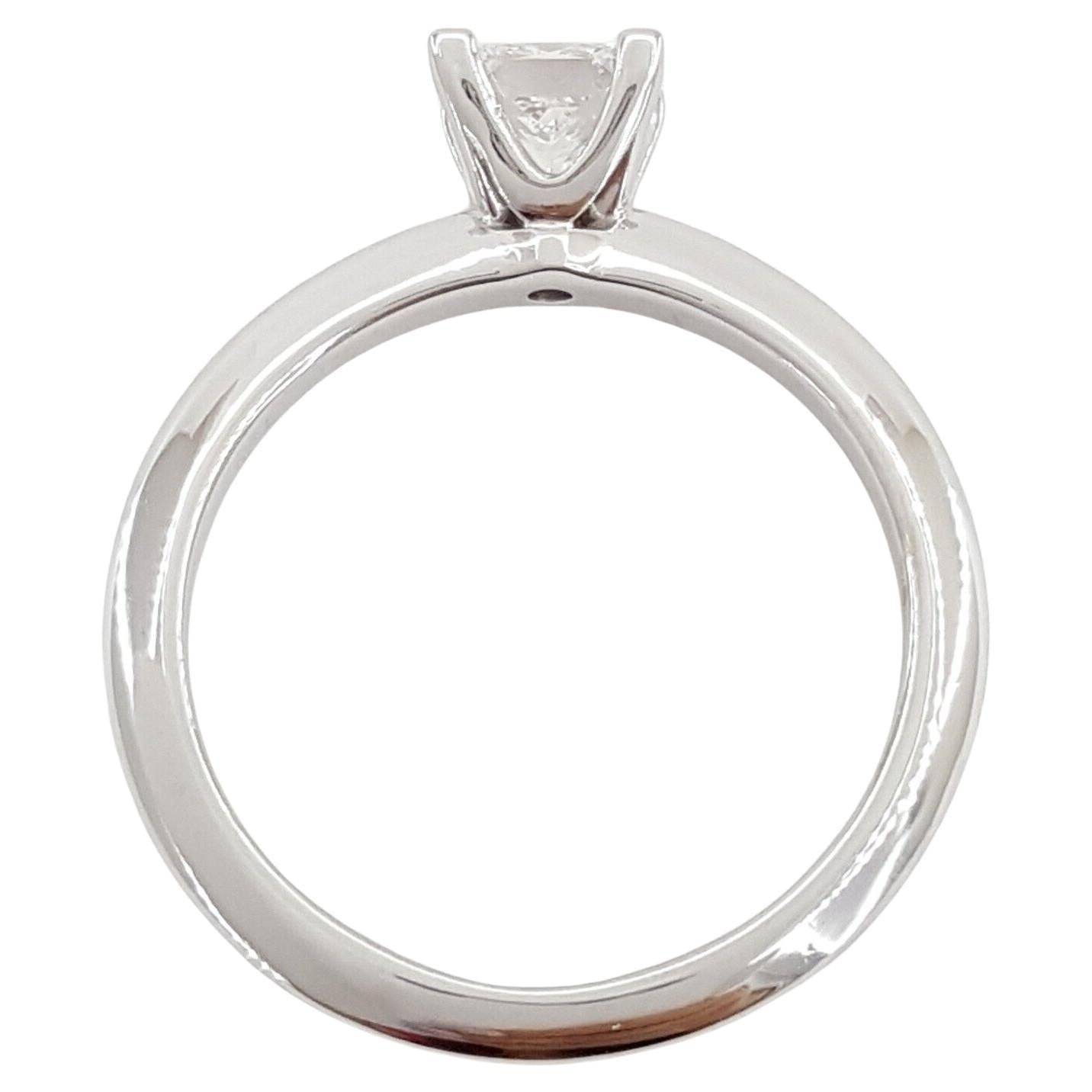 Tiffany & Co. Platinum 1.19 ct Lucida Square Brilliant Cut Diamond Solitaire Engagement Ring.

The ring weighs 5.1 grams, size 3.75 (can be resized to a larger size), the center stone is a Natural 1.19 ct Lucida Square Brilliant Cut diamond, G in