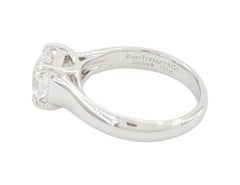 Tiffany & Co. Platin 1,19 Karat Lucida Quadratischer Diamantring mit Brillantschliff