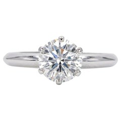 Tiffany & Co. Platinum 1.25 Carat H VS1 Diamond Six-Prong Engagement Ring