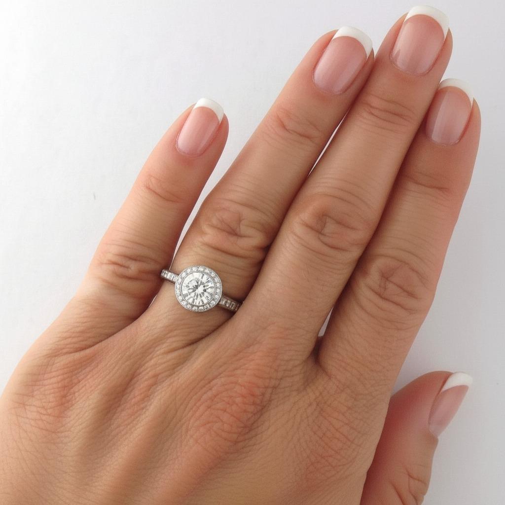 Ein zeitloser und authentischer Platin- und Diamantring von Tiffany & Co. mit einem 1,25-karätigen runden Diamanten im Brillantschliff von Farbe I und Reinheit VVS1, zertifiziert von Tiffany & Co. Der Mittelstein wird in der für Tiffany typischen