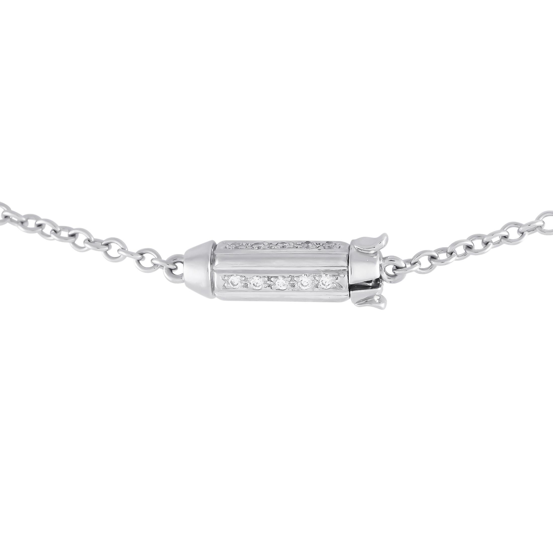 Tiffany & Co. Platin 1,25 Karat Diamant und Rubellit Halskette (Rundschliff)