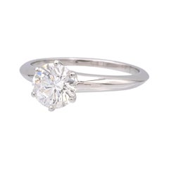 Tiffany & Co. Platinum 1.30 ct. Solitaire Round Diamond Engagement Ring F VVS2