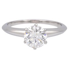 Tiffany & Co. Platinum 1.30 ct. Solitaire Round Diamond Engagement Ring F VVS2