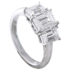 Tiffany & Co. Platinum 1.45ct Diamond Three-Stone Ring TI01-042126