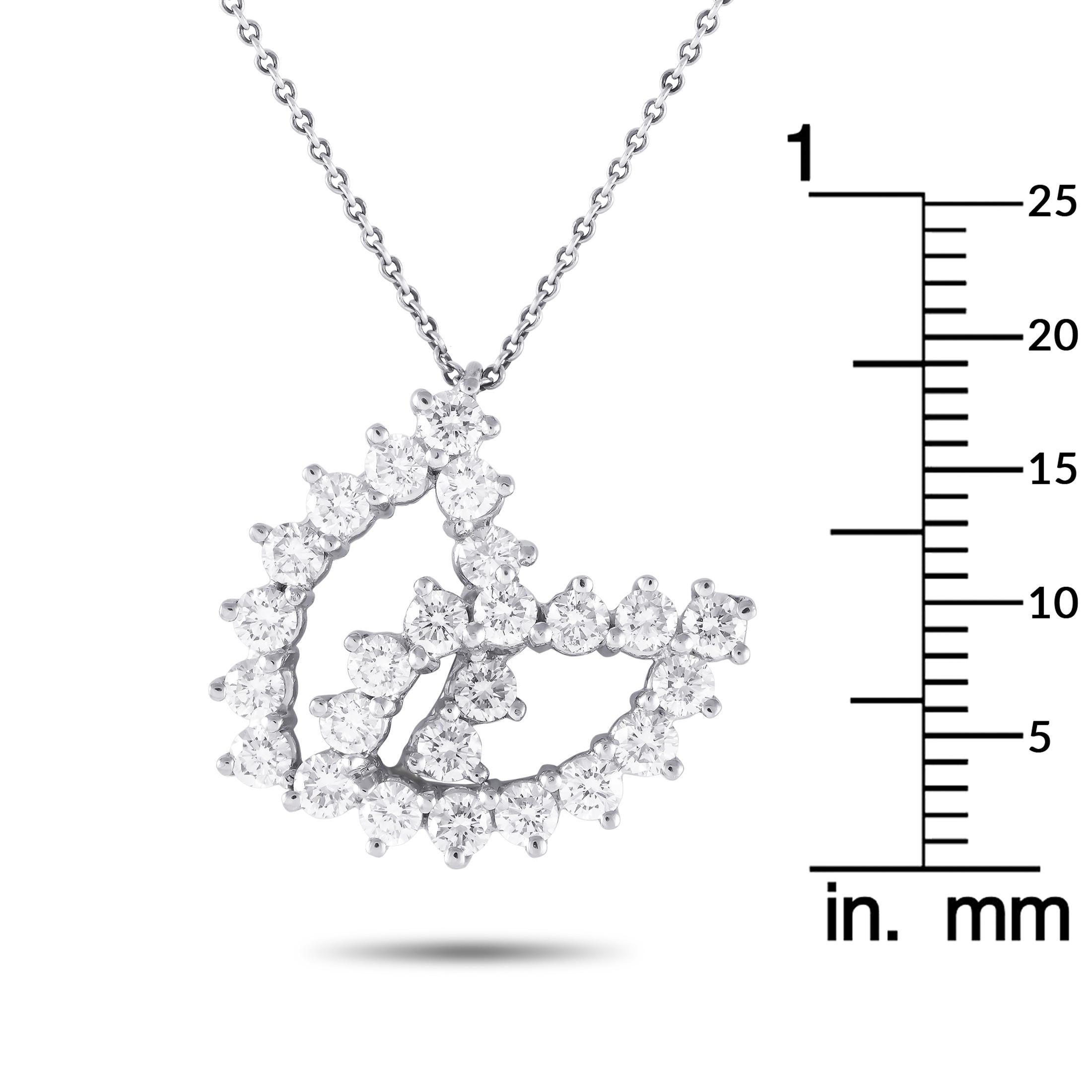 Women's Tiffany & Co. Platinum 1.50ct Diamond Necklace For Sale