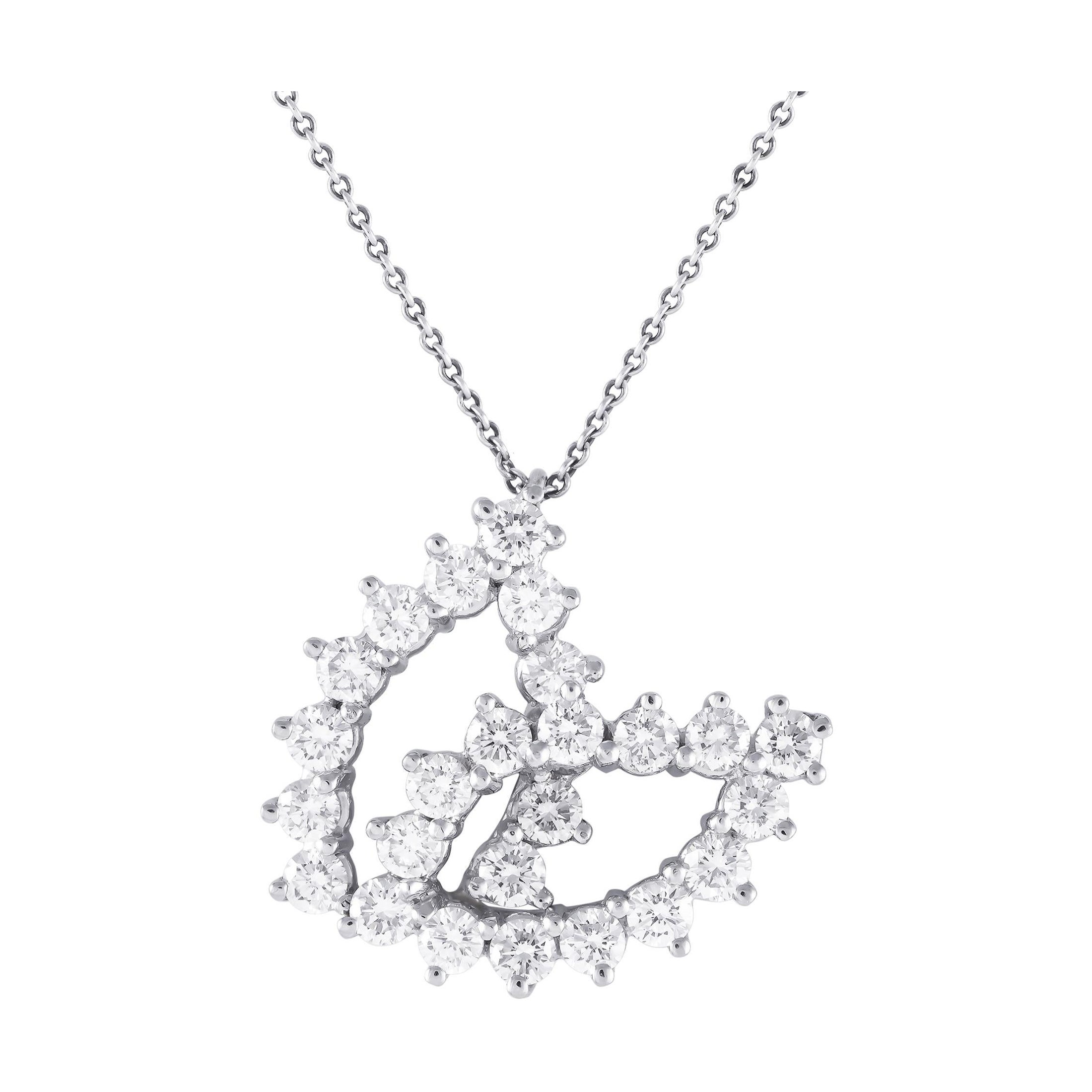 Tiffany & Co. Platin 1,50 Karat Diamant-Halskette