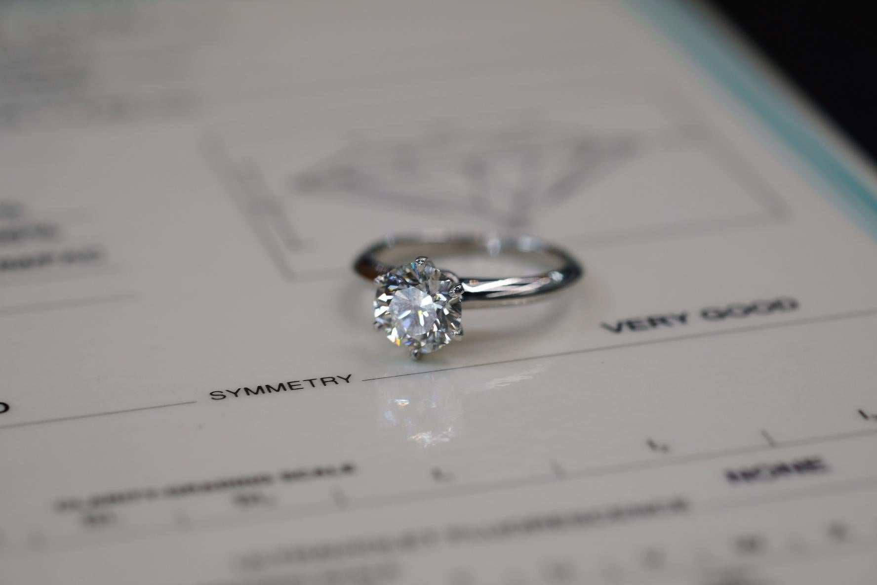 Tiffany & Co. Platinum 1.55 Ct I VS1 Round Cut Six Prong Diamond Engagement Ring 4