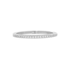 TIFFANY & Co. Platinum 1.5mm Half Circle Diamond Lucida Band Ring 5