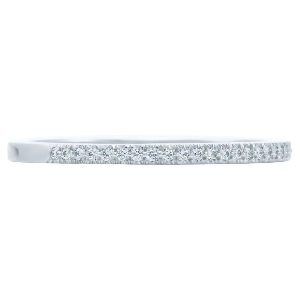 TIFFANY & Co. Platinum 1.5mm Half Circle Diamond Lucida Band Ring 5