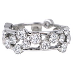 Tiffany & Co Platinum 1.60ct F VS1 Diamond Eternity Bubble Ring