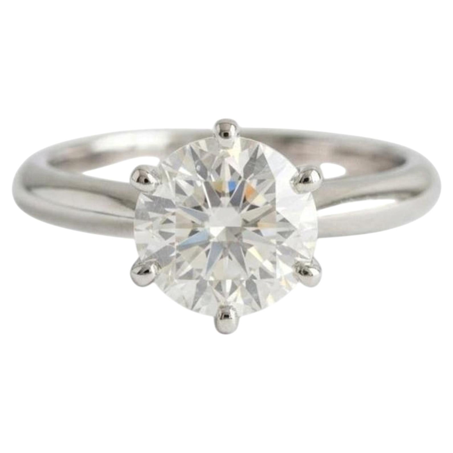 Tiffany & Co. Platinum 1.6ct Round Brilliant Diamond Engagement Ring