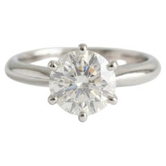 Tiffany & Co. Anello di fidanzamento in platino con diamante tondo e brillante da 1,6 carati
