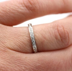 Tiffany & Co. Platinum .17 Carat Diamond Wedding Band Ring