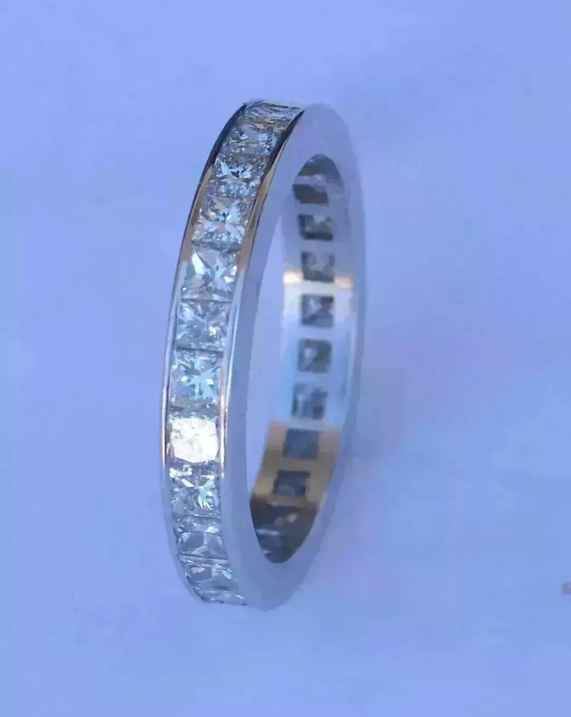 Tiffany & Co. Platinum & Princess Cut Diamond Band Circa 2000 w/Pouch Box & Gift Bag




Here is your chance to purchase a beautiful and highly collectible designer ring.  


This is Tiffany & Co platinum princess cut diamond eternity band.  The