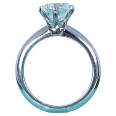 Tiffany & Co. Platinum 1.70 Carat Round Brilliant Diamond Engagement Ring