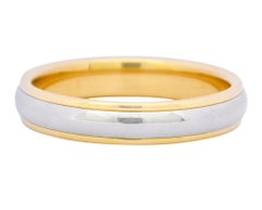 Tiffany & Co. Platinum 18 Karat Gold Two-Tone Wedding Band Unisex Stacking Ring