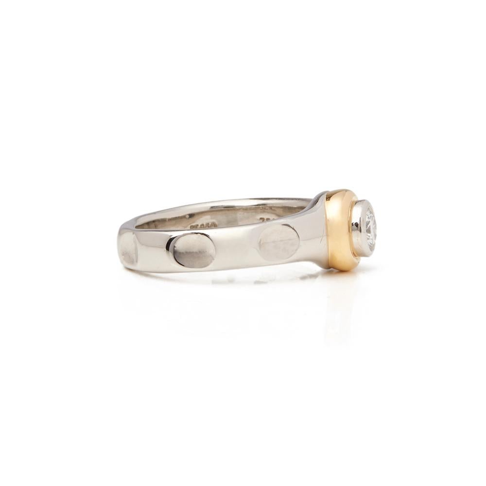 Round Cut Tiffany & Co. Platinum & 18 Karat Yellow Gold 0.45ct Diamond Paloma Picasso Ring