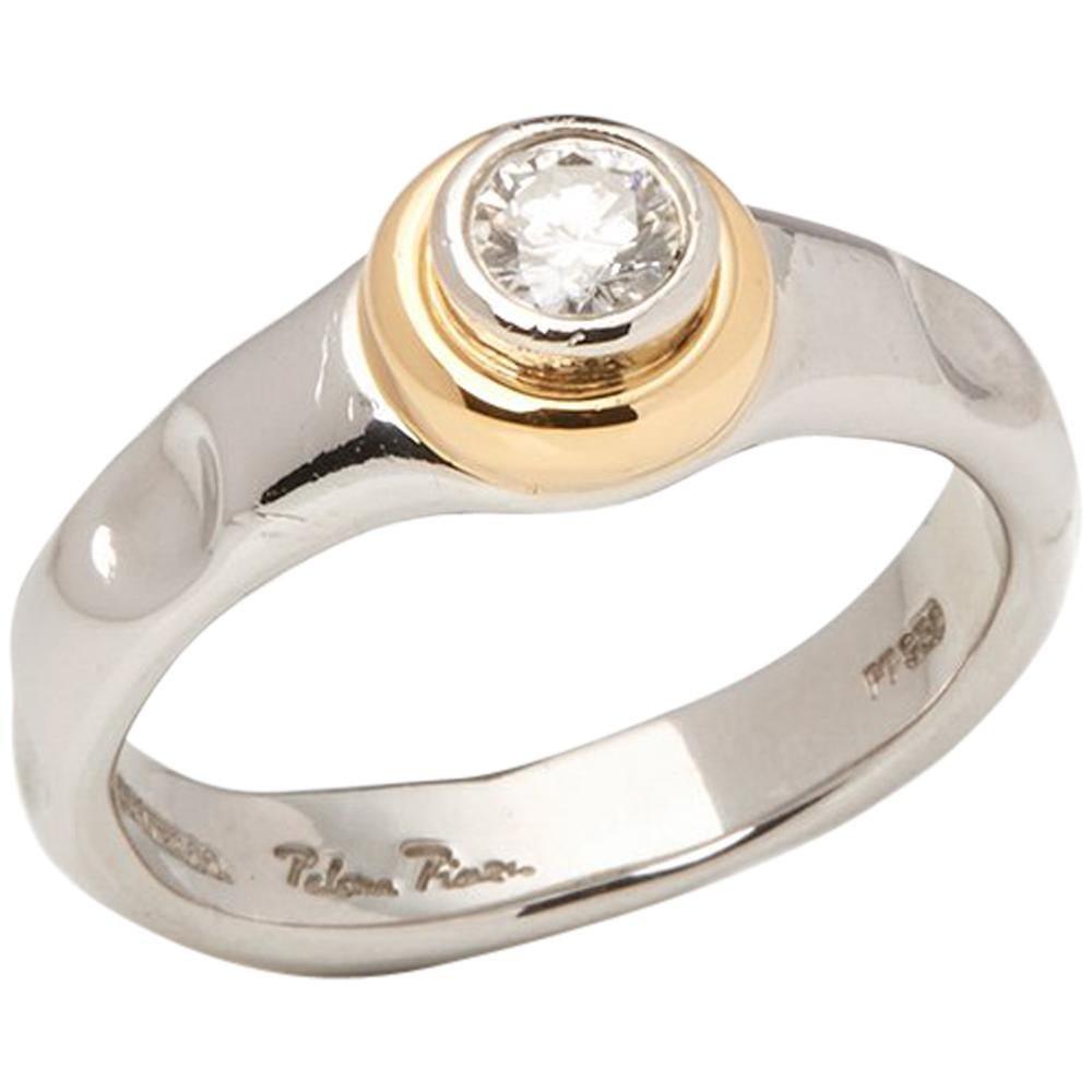 Tiffany & Co. Platinum & 18 Karat Yellow Gold 0.45ct Diamond Paloma Picasso Ring