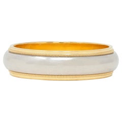 Tiffany & Co Platinum 18 Karat Yellow Gold Contemporary Unisex Wedding Band Ring