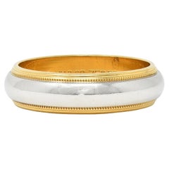 Tiffany & Co. Platinum 18 Karat Yellow Gold Contemporary Wedding Band Ring