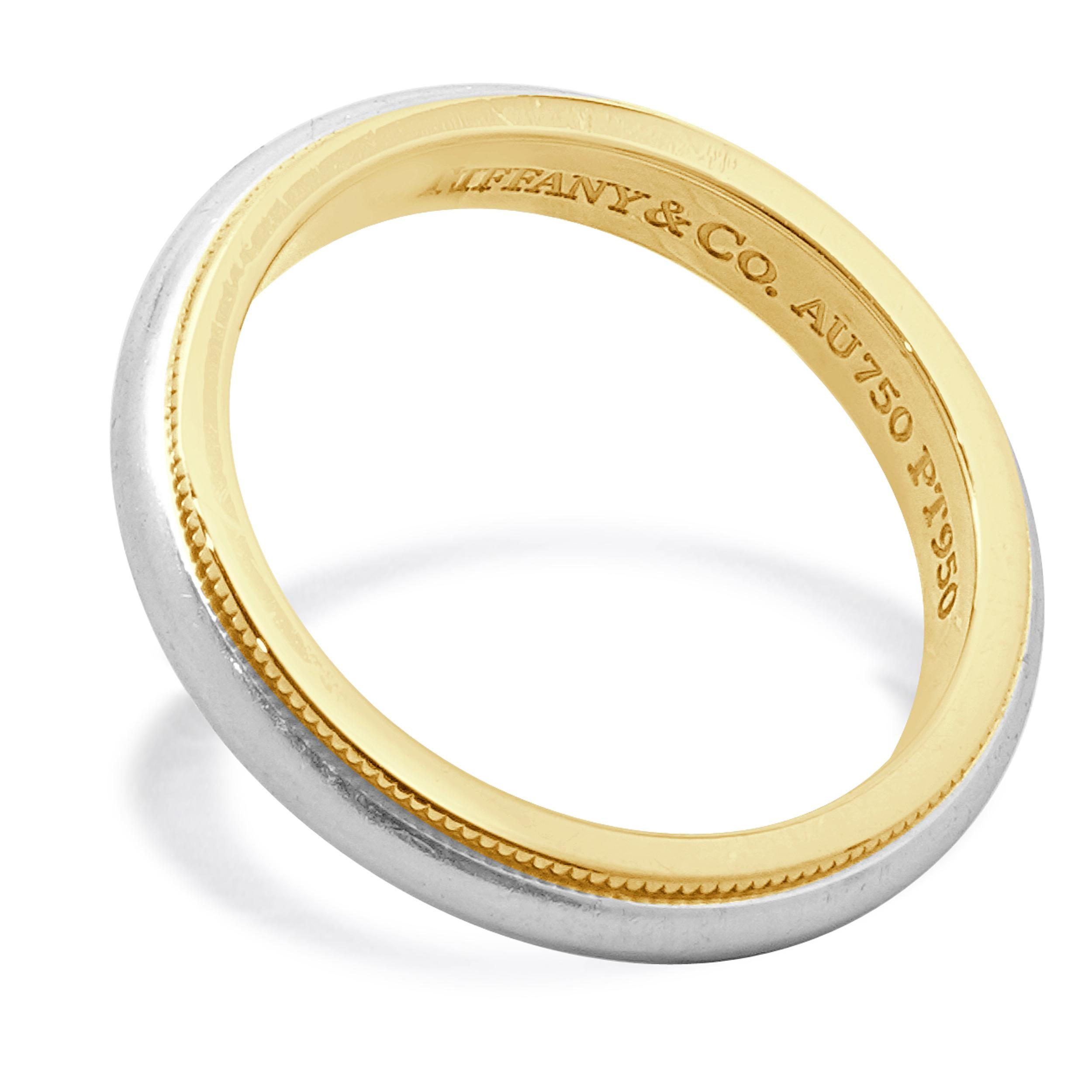 Designer: Tiffany & Co.
MATERIAL: Platin / 18k Gelbgold
Ringgröße: 7
Gewicht: 6.11 Gramm