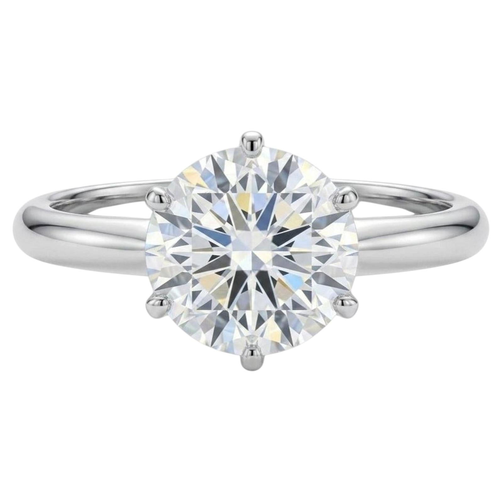 Tiffany & Co. Platinum 1.82 Carat Round Brilliant Diamond Engagement Ring