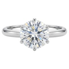Tiffany & Co. Platin 1,82 Karat Runder Brillant Diamant Verlobungsring