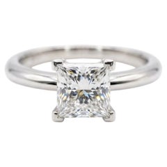 Tiffany & Co Platinum 1.83ctw Diamond Wedding Set G/SI1 Princess Cut Ring