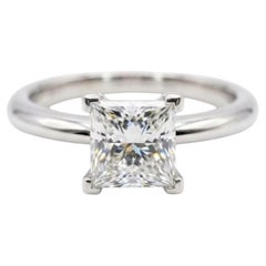Tiffany & Co Platinum 1.83ctw Diamond Wedding Set G/SI1 Princess Cut Ring
