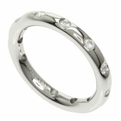 TIFFANY & Co. Platinum .18ct Diamond Bezet Band Ring 4.5