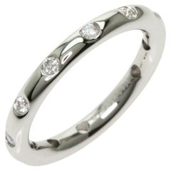 TIFFANY & Co. Anello in platino con castone di diamanti da 0,18 carati 4,5 &New