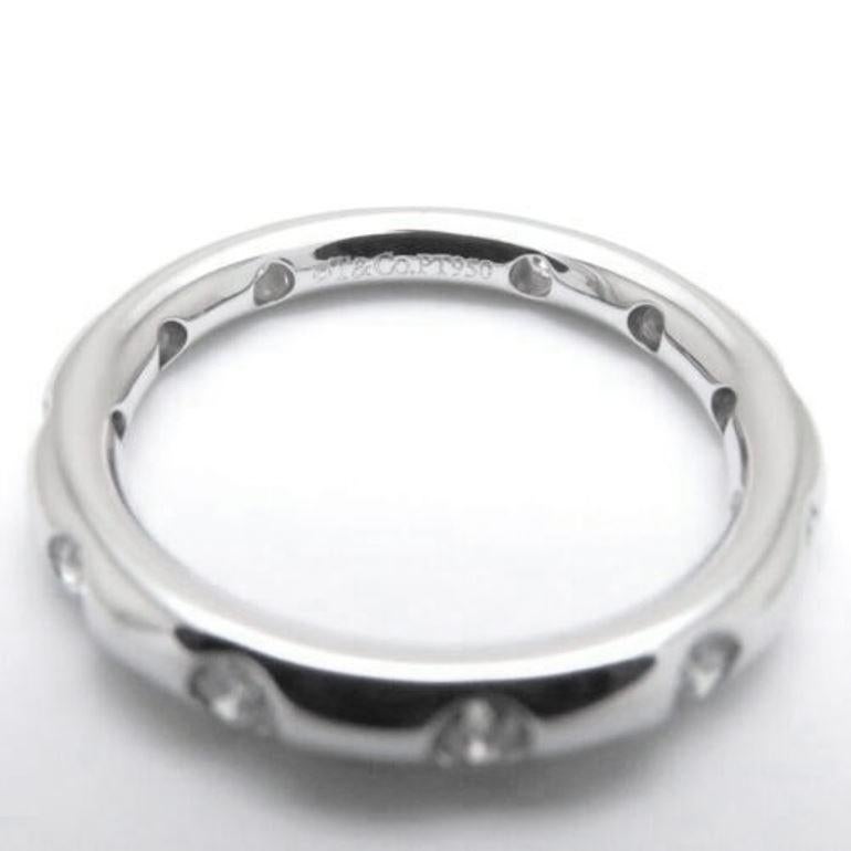Women's TIFFANY & Co. Platinum .18ct Diamond Bezet Band Ring 6.5 For Sale