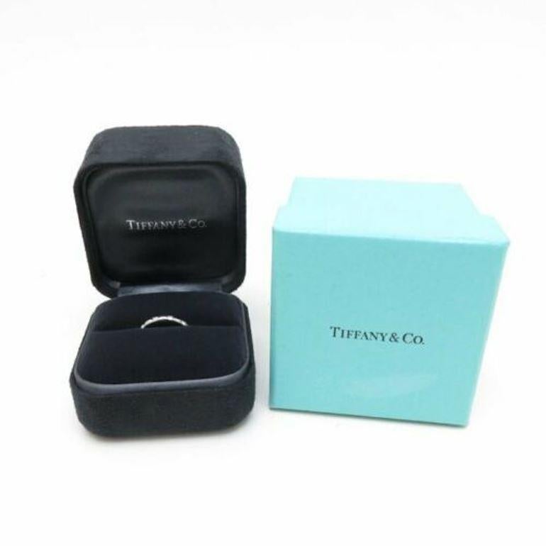 TIFFANY & Co. Platinum .18ct Diamond Bezet Band Ring 6.5 For Sale 1