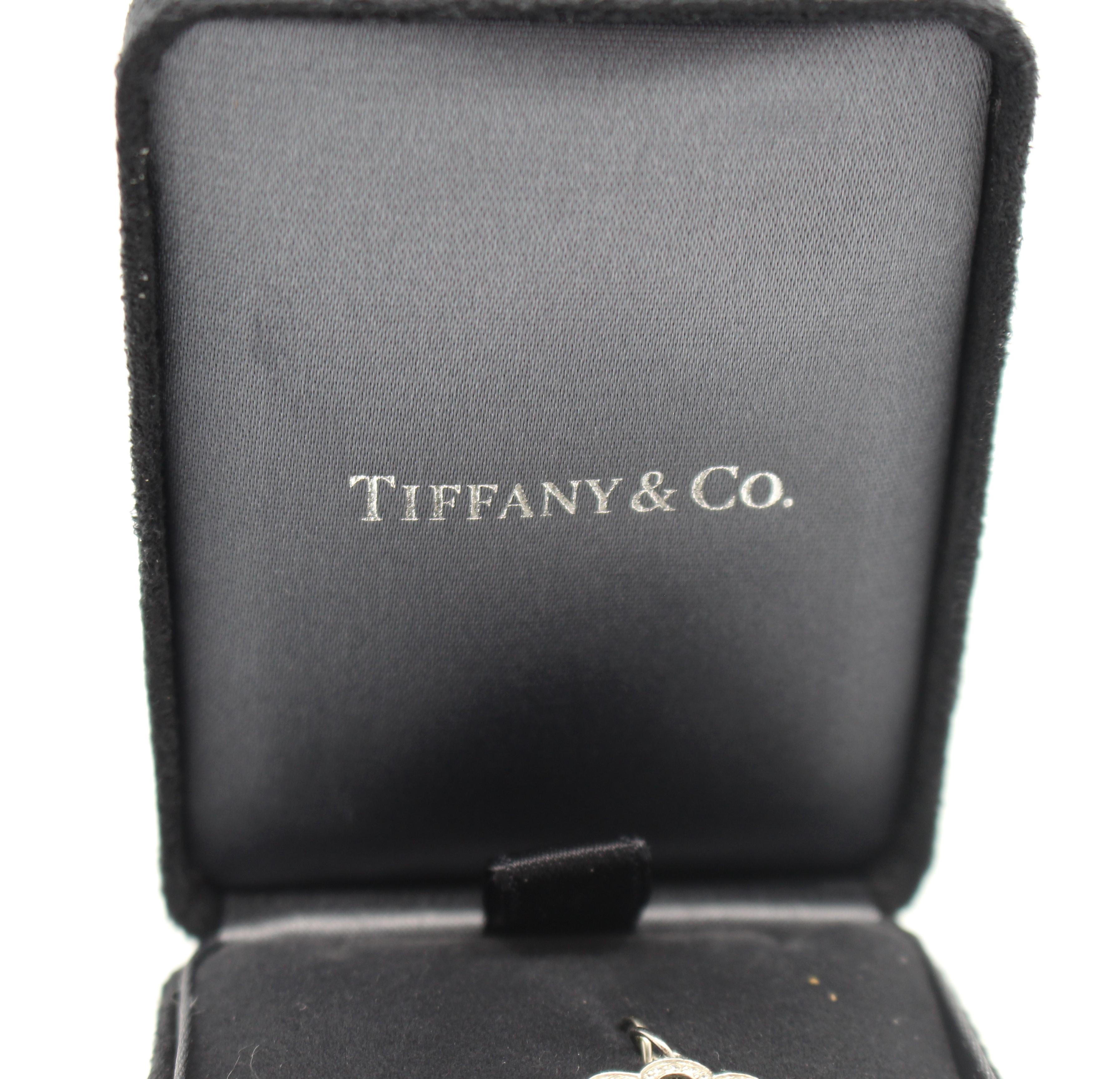 Tiffany & Co. Platinum 18-Carat Gold Diamond Bloom Key Pendant 5
